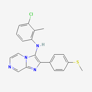 N-(3-chloro-2-methylphenyl)-2-[4-(methylsulfanyl)phenyl]imidazo[1,2-a]pyrazin-3-amine