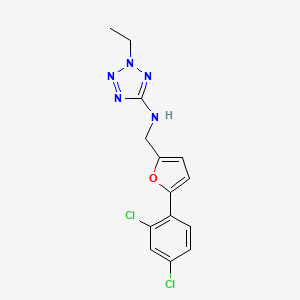 N-{[5-(2,4-dichlorophenyl)-2-furyl]methyl}-2-ethyl-2H-tetrazol-5-amine