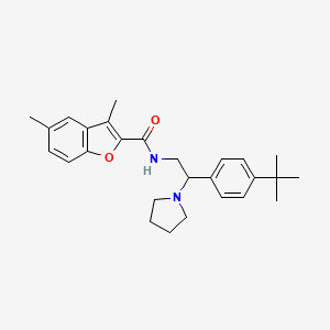 N-[2-(4-tert-butylphenyl)-2-(pyrrolidin-1-yl)ethyl]-3,5-dimethyl-1-benzofuran-2-carboxamide