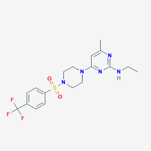 N-Ethyl-4-methyl-6-{4-[4-(trifluoromethyl)benzenesulfonyl]piperazin-1-YL}pyrimidin-2-amine