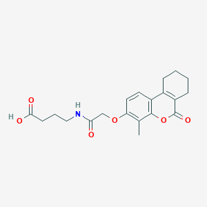 molecular formula C20H23NO6 B11312845 4-({[(4-methyl-6-oxo-7,8,9,10-tetrahydro-6H-benzo[c]chromen-3-yl)oxy]acetyl}amino)butanoic acid 