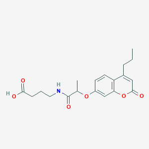 molecular formula C19H23NO6 B11312852 4-({2-[(2-oxo-4-propyl-2H-chromen-7-yl)oxy]propanoyl}amino)butanoic acid 