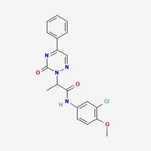 N-(3-chloro-4-methoxyphenyl)-2-(3-oxo-5-phenyl-1,2,4-triazin-2(3H)-yl)propanamide