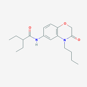 molecular formula C18H26N2O3 B11312888 N-(4-butyl-3-oxo-3,4-dihydro-2H-1,4-benzoxazin-6-yl)-2-ethylbutanamide 