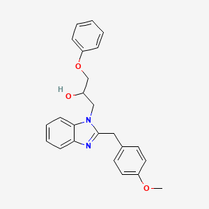 molecular formula C24H24N2O3 B11312894 1-[2-(4-methoxybenzyl)-1H-benzimidazol-1-yl]-3-phenoxypropan-2-ol 