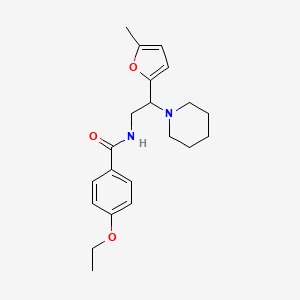 molecular formula C21H28N2O3 B11312900 4-ethoxy-N-[2-(5-methylfuran-2-yl)-2-(piperidin-1-yl)ethyl]benzamide 