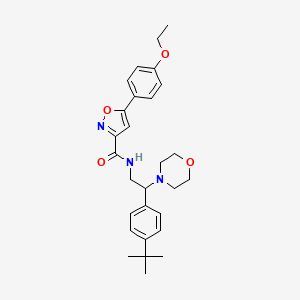 molecular formula C28H35N3O4 B11312911 N-[2-(4-tert-butylphenyl)-2-(morpholin-4-yl)ethyl]-5-(4-ethoxyphenyl)-1,2-oxazole-3-carboxamide 