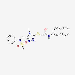 2-[(4-methyl-5-{[(methylsulfonyl)(phenyl)amino]methyl}-4H-1,2,4-triazol-3-yl)sulfanyl]-N-(naphthalen-2-yl)acetamide