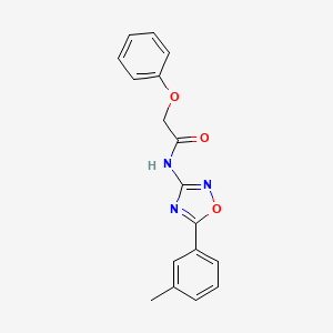 molecular formula C17H15N3O3 B11312981 N-[5-(3-methylphenyl)-1,2,4-oxadiazol-3-yl]-2-phenoxyacetamide 