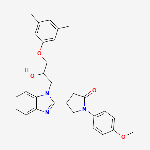 molecular formula C29H31N3O4 B11312995 4-{1-[3-(3,5-dimethylphenoxy)-2-hydroxypropyl]-1H-benzimidazol-2-yl}-1-(4-methoxyphenyl)pyrrolidin-2-one 