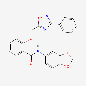 N-(1,3-benzodioxol-5-yl)-2-[(3-phenyl-1,2,4-oxadiazol-5-yl)methoxy]benzamide