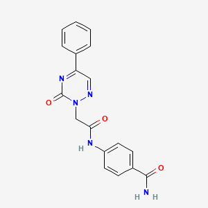 4-{[(3-oxo-5-phenyl-1,2,4-triazin-2(3H)-yl)acetyl]amino}benzamide