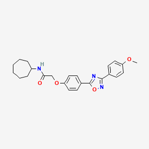 N-cycloheptyl-2-{4-[3-(4-methoxyphenyl)-1,2,4-oxadiazol-5-yl]phenoxy}acetamide