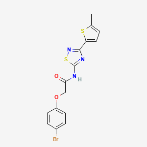 molecular formula C15H12BrN3O2S2 B11313052 2-(4-bromophenoxy)-N-[3-(5-methylthiophen-2-yl)-1,2,4-thiadiazol-5-yl]acetamide 