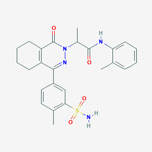 N-(2-methylphenyl)-2-[4-(4-methyl-3-sulfamoylphenyl)-1-oxo-5,6,7,8-tetrahydrophthalazin-2(1H)-yl]propanamide