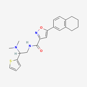 N-[2-(dimethylamino)-2-(thiophen-2-yl)ethyl]-5-(5,6,7,8-tetrahydronaphthalen-2-yl)-1,2-oxazole-3-carboxamide