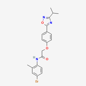 N-(4-bromo-2-methylphenyl)-2-{4-[3-(propan-2-yl)-1,2,4-oxadiazol-5-yl]phenoxy}acetamide