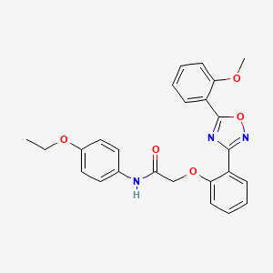 molecular formula C25H23N3O5 B11313106 N-(4-ethoxyphenyl)-2-{2-[5-(2-methoxyphenyl)-1,2,4-oxadiazol-3-yl]phenoxy}acetamide 