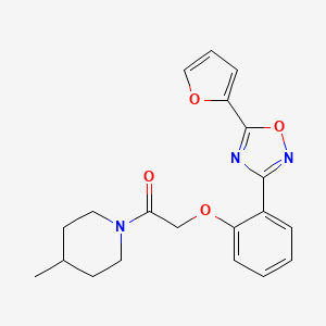 2-{2-[5-(Furan-2-yl)-1,2,4-oxadiazol-3-yl]phenoxy}-1-(4-methylpiperidin-1-yl)ethanone