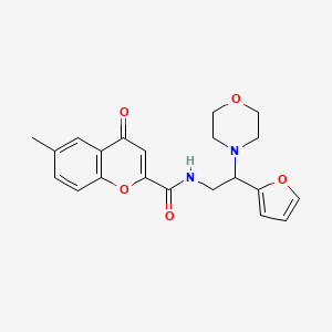 N-[2-(furan-2-yl)-2-(morpholin-4-yl)ethyl]-6-methyl-4-oxo-4H-chromene-2-carboxamide