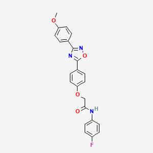 N-(4-fluorophenyl)-2-{4-[3-(4-methoxyphenyl)-1,2,4-oxadiazol-5-yl]phenoxy}acetamide