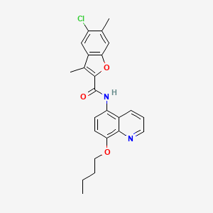 N-(8-butoxyquinolin-5-yl)-5-chloro-3,6-dimethyl-1-benzofuran-2-carboxamide