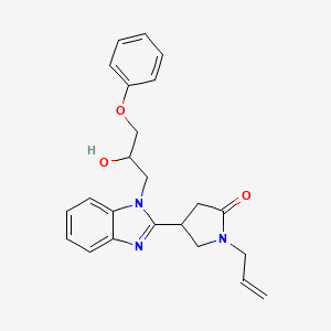 4-[1-(2-hydroxy-3-phenoxypropyl)-1H-benzimidazol-2-yl]-1-(prop-2-en-1-yl)pyrrolidin-2-one