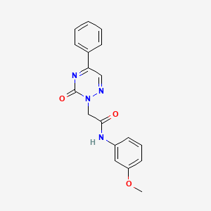 molecular formula C18H16N4O3 B11313156 N-(3-methoxyphenyl)-2-(3-oxo-5-phenyl-1,2,4-triazin-2(3H)-yl)acetamide 