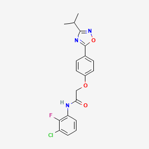 N-(3-chloro-2-fluorophenyl)-2-{4-[3-(propan-2-yl)-1,2,4-oxadiazol-5-yl]phenoxy}acetamide