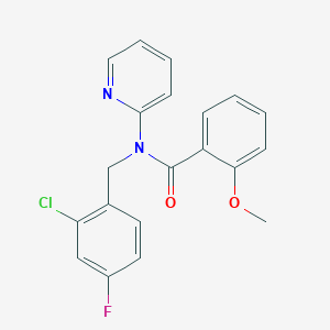 N-(2-chloro-4-fluorobenzyl)-2-methoxy-N-(pyridin-2-yl)benzamide