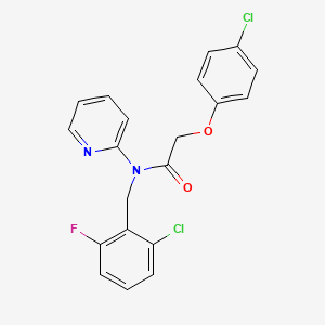 molecular formula C20H15Cl2FN2O2 B11313189 N-(2-chloro-6-fluorobenzyl)-2-(4-chlorophenoxy)-N-(pyridin-2-yl)acetamide 