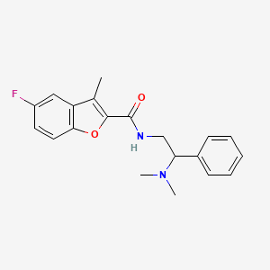 molecular formula C20H21FN2O2 B11313202 N-[2-(dimethylamino)-2-phenylethyl]-5-fluoro-3-methyl-1-benzofuran-2-carboxamide 