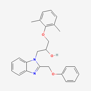 1-(2,6-dimethylphenoxy)-3-[2-(phenoxymethyl)-1H-benzimidazol-1-yl]propan-2-ol