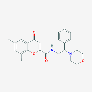 6,8-dimethyl-N-[2-(morpholin-4-yl)-2-phenylethyl]-4-oxo-4H-chromene-2-carboxamide