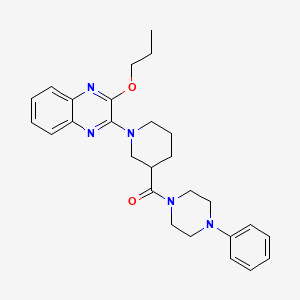 (4-Phenylpiperazin-1-yl)[1-(3-propoxyquinoxalin-2-yl)piperidin-3-yl]methanone