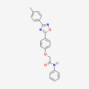 2-{4-[3-(4-methylphenyl)-1,2,4-oxadiazol-5-yl]phenoxy}-N-phenylacetamide