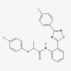 2-(4-fluorophenoxy)-N-{2-[3-(4-methylphenyl)-1,2,4-oxadiazol-5-yl]phenyl}propanamide