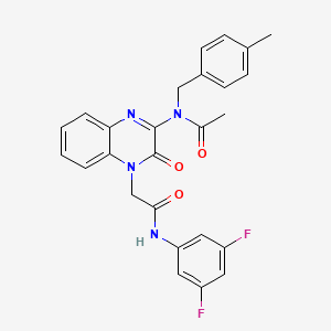 N-(4-{2-[(3,5-difluorophenyl)amino]-2-oxoethyl}-3-oxo-3,4-dihydroquinoxalin-2-yl)-N-(4-methylbenzyl)acetamide