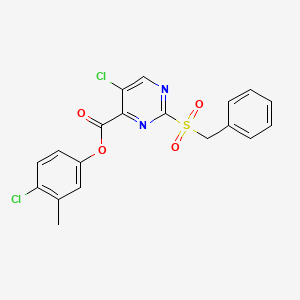 4-Chloro-3-methylphenyl 2-(benzylsulfonyl)-5-chloropyrimidine-4-carboxylate