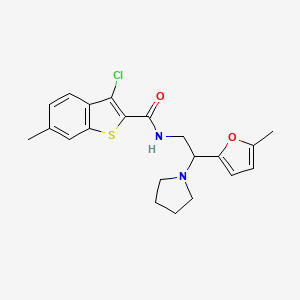 3-chloro-6-methyl-N-[2-(5-methylfuran-2-yl)-2-(pyrrolidin-1-yl)ethyl]-1-benzothiophene-2-carboxamide