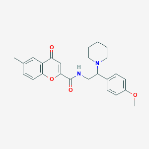 N-[2-(4-methoxyphenyl)-2-(piperidin-1-yl)ethyl]-6-methyl-4-oxo-4H-chromene-2-carboxamide