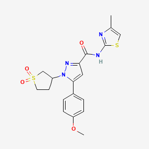 1-(1,1-dioxidotetrahydrothiophen-3-yl)-5-(4-methoxyphenyl)-N-(4-methyl-1,3-thiazol-2-yl)-1H-pyrazole-3-carboxamide