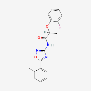 2-(2-fluorophenoxy)-N-[5-(2-methylphenyl)-1,2,4-oxadiazol-3-yl]propanamide