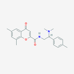 molecular formula C23H26N2O3 B11313422 N-[2-(dimethylamino)-2-(4-methylphenyl)ethyl]-6,8-dimethyl-4-oxo-4H-chromene-2-carboxamide 