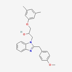 molecular formula C26H28N2O3 B11313447 1-(3,5-dimethylphenoxy)-3-[2-(4-methoxybenzyl)-1H-benzimidazol-1-yl]propan-2-ol 