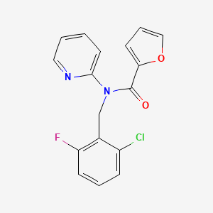 molecular formula C17H12ClFN2O2 B11313471 N-(2-chloro-6-fluorobenzyl)-N-(pyridin-2-yl)furan-2-carboxamide 