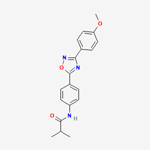 N-{4-[3-(4-methoxyphenyl)-1,2,4-oxadiazol-5-yl]phenyl}-2-methylpropanamide