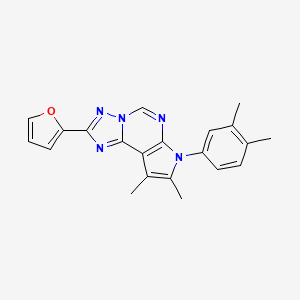 7-(3,4-dimethylphenyl)-2-(2-furyl)-8,9-dimethyl-7H-pyrrolo[3,2-e][1,2,4]triazolo[1,5-c]pyrimidine