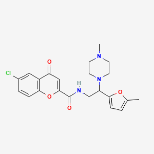 6-chloro-N-[2-(5-methylfuran-2-yl)-2-(4-methylpiperazin-1-yl)ethyl]-4-oxo-4H-chromene-2-carboxamide