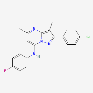 2-(4-chlorophenyl)-N-(4-fluorophenyl)-3,5-dimethylpyrazolo[1,5-a]pyrimidin-7-amine